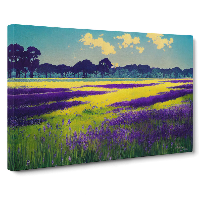 Placid Bluebell Field - Wrapped Canvas, 40cm H x 60cm W x 3cm D
