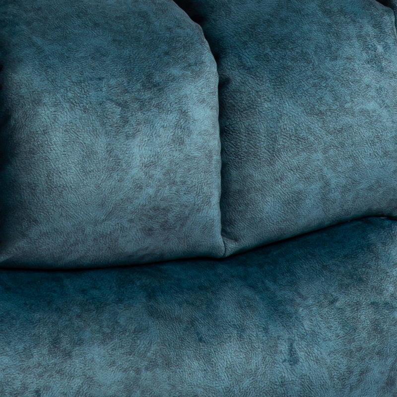 39.8'' Wide Velvet Upholstered Swivel Rocker Recliner Chair, Blue Velvet