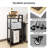 20.8 x 13.8 x 40 inches 3-Tier Movable Printer Stand with Storage Floor-Standing Rack on Wheels-112291985