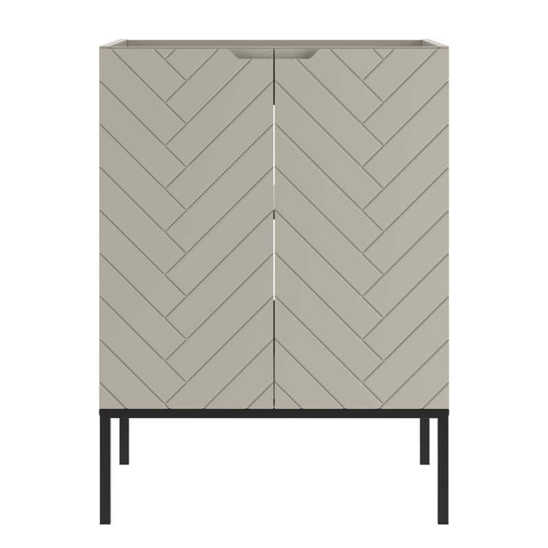 Rigdel Washbasin Cabinet 60, Brown/Black