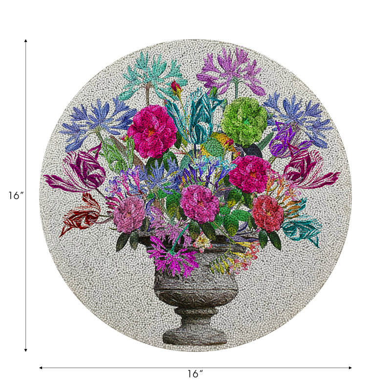 Glass Beads Round Beaded Placemats