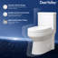 DeerValley Liberty 12" Small Round Toilet, 1-Piece Toilet with 0.8/1.28GPF Flush (Seat Included)-81774969-94079161