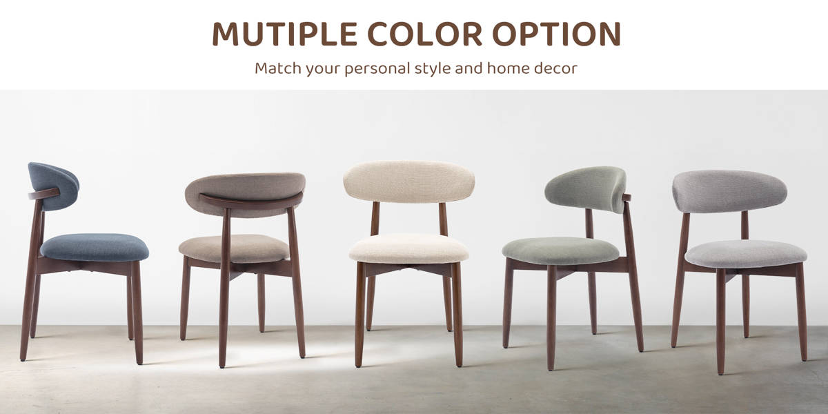 Vannie Upholstered Solid Wood Dining Chair Side Chair (Set of 2)