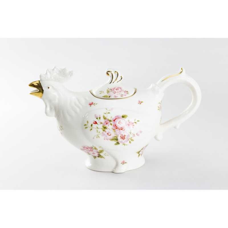 Coq 24 oz. Théière en porcelaine