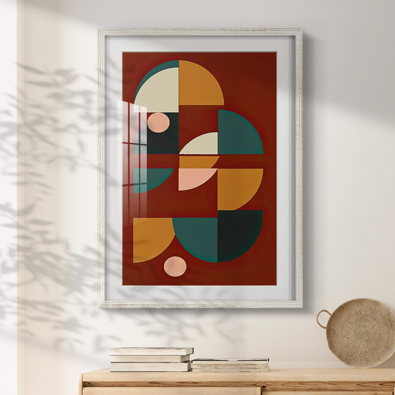 Arches on Rust IV -Framed Print, White