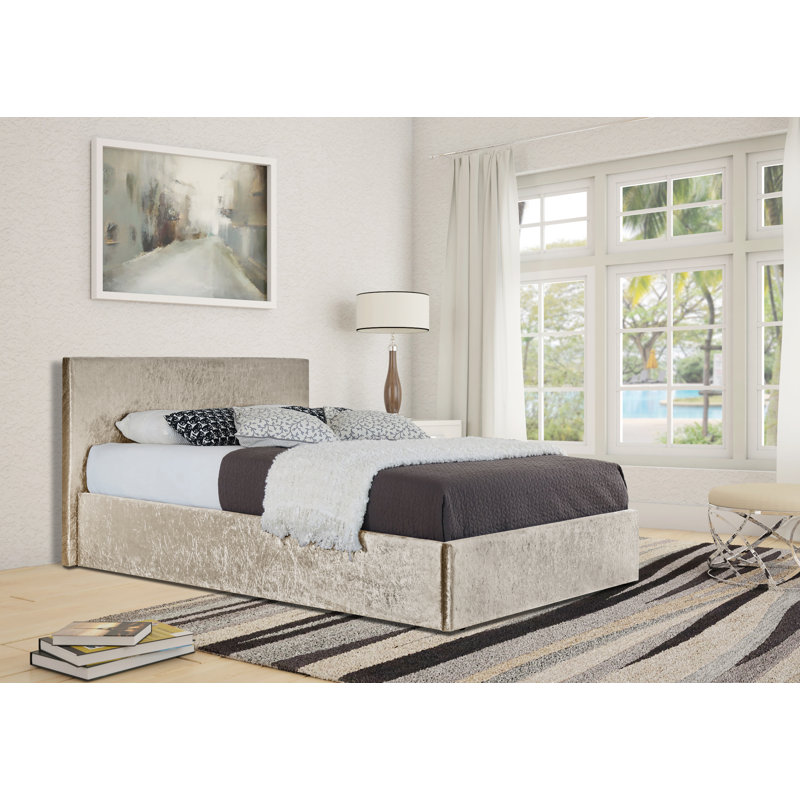 Dodson Upholstered Ottoman Storage Bed, Kingsize (5'), Cream