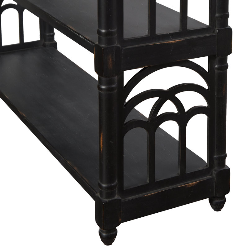Steinmar 47.25'' Console Table, Black with Distressing
