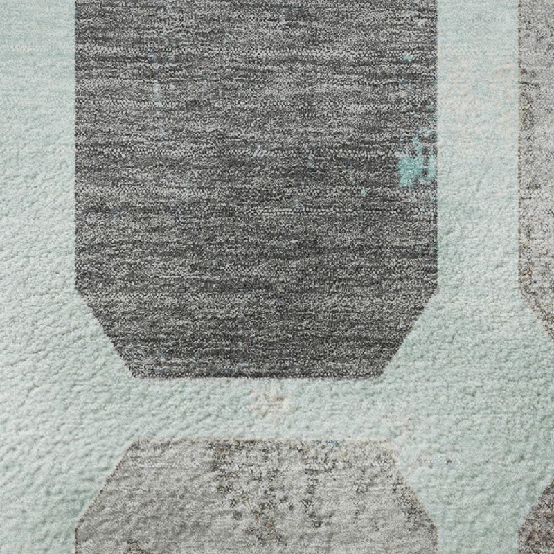 Tapis géométrique de qualité supérieure lavable à la machine Ralston AMF1950, Rectangle 5 pi x 7 pi 6 po