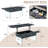 43.3-inch coffee table with height-adjustment function (with storage space) combines rustic style with tempered glass, space-saving design, multiple color options, suitable for living room and office, Natural Wood-244414335
