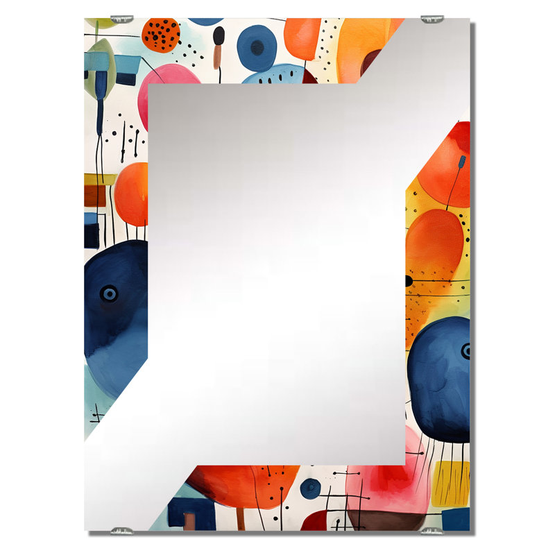 Oladele - Miroir mural géométrique abstrait MIR134547, 32 po x 24 po