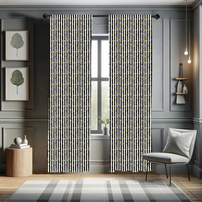 Striped Semi-Sheer Rod Pocket Sliding Panel