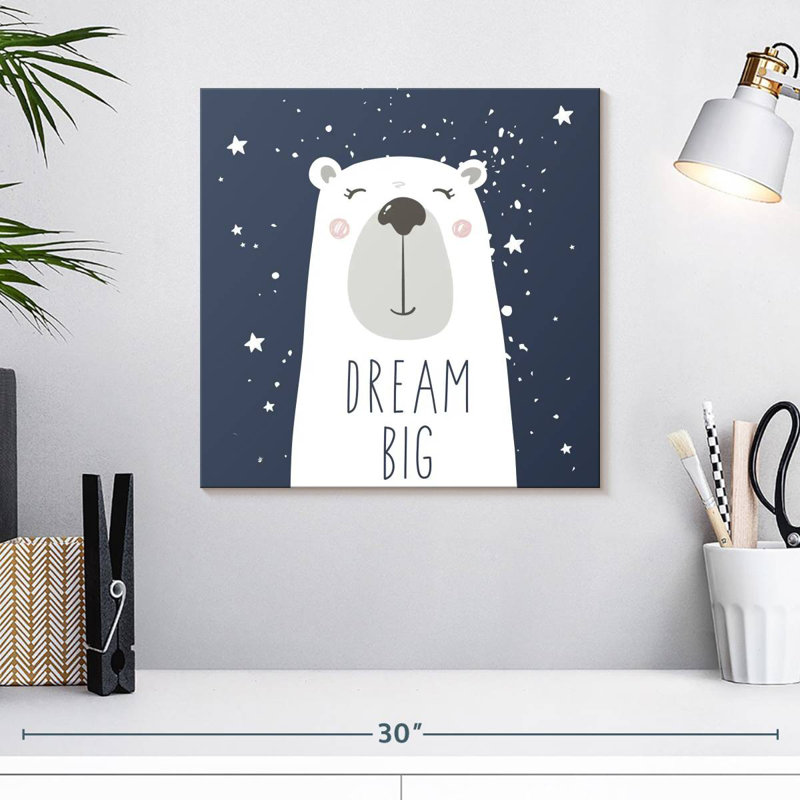Ashelle Dream Big Bear, typographie, H 16 po x l 16 po