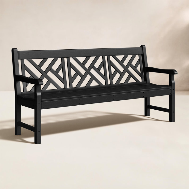 Banc 72 po POLYWOOD Rockford Chippendale, Noir