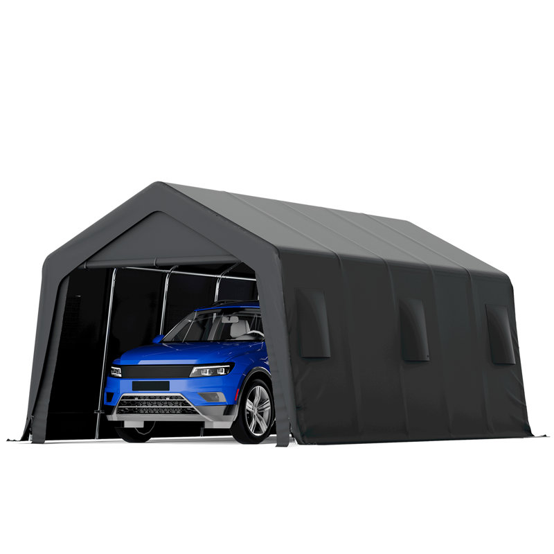 13 X 20 Ft Heavy Duty Carport, Portable Garage With All-steel Metal Frame & Vents