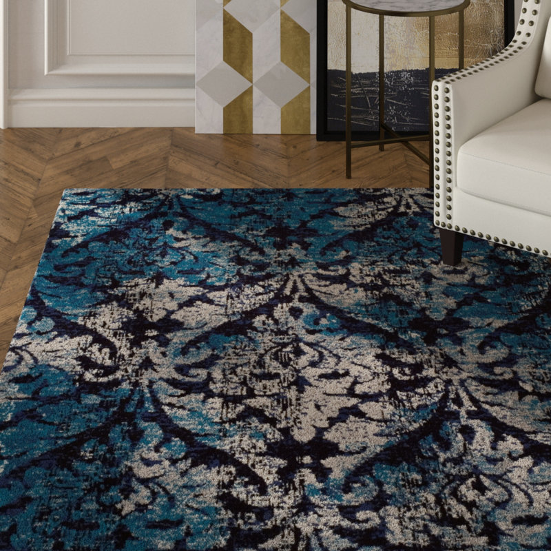Tapis ikat bleu Maner, Rectangle 2 pi x 3 pi