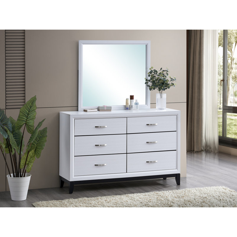 Commode Glasgow G04390-D (miroir non inclus), blanc, Blanc