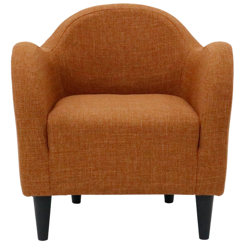 Reider Upholstered Armchair, Orange Polyester Blend