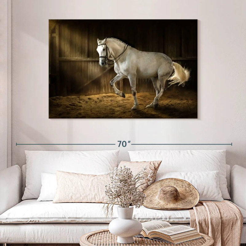 Cheval de dressage, H 24 po x l 36 po