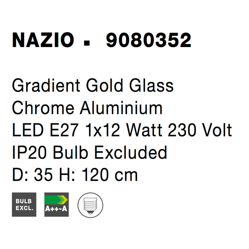 1 - Light Single Pendant, Gold