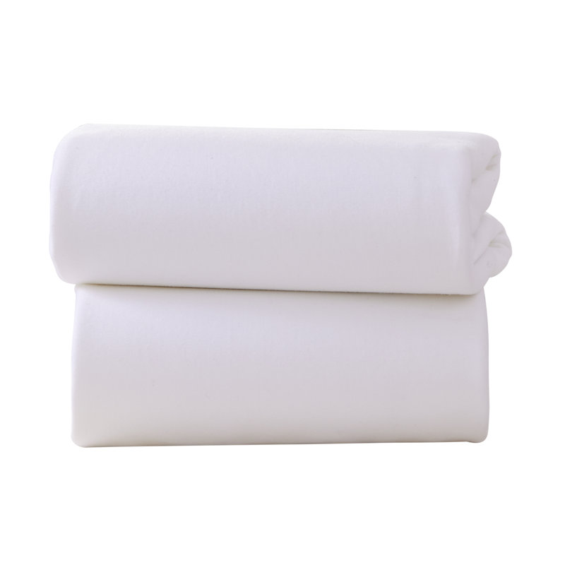 100% Cotton 2 - Piece Cot Bed Sheet Set, White