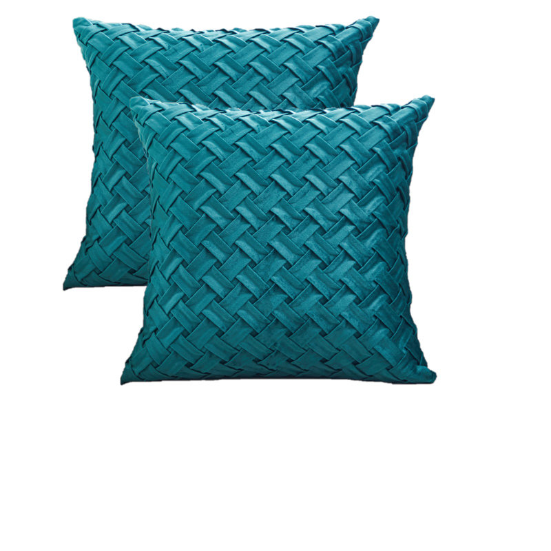 Housse de coussin Velvet Weave, Vert