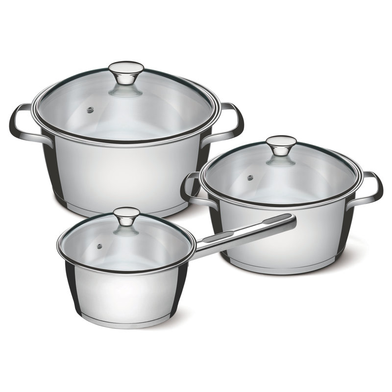 6 - Piece Stainless Steel Cookware Set