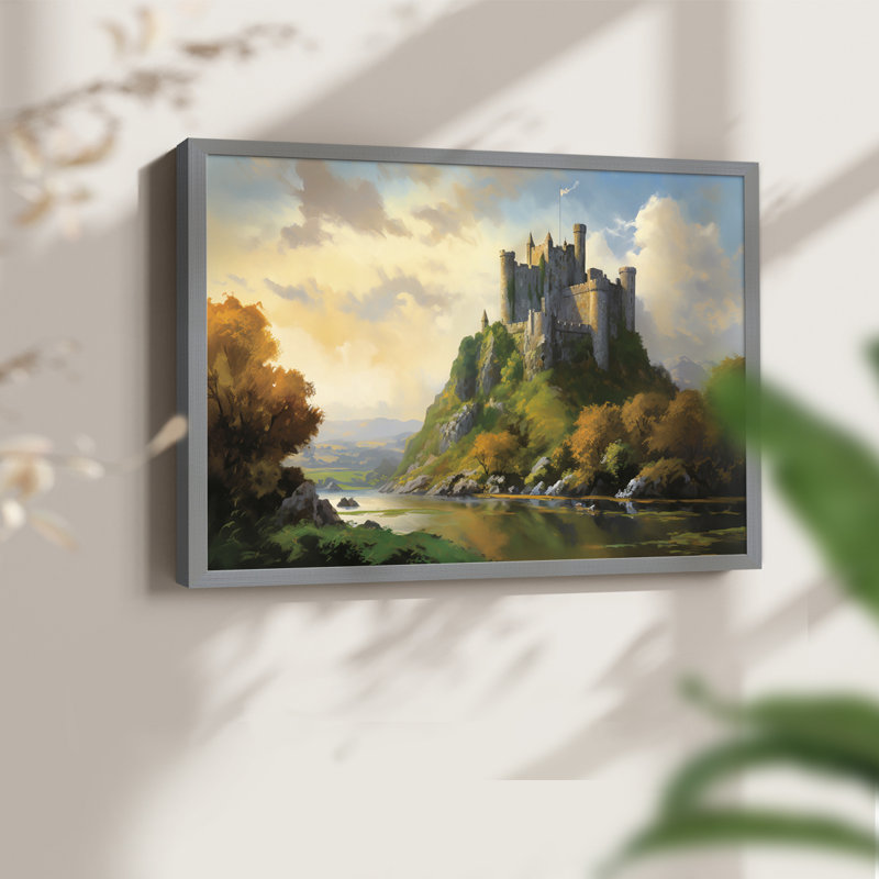 Landscape Series-XCVI -Framed Print - Restickable, Gris, H 11 po x l 14 po