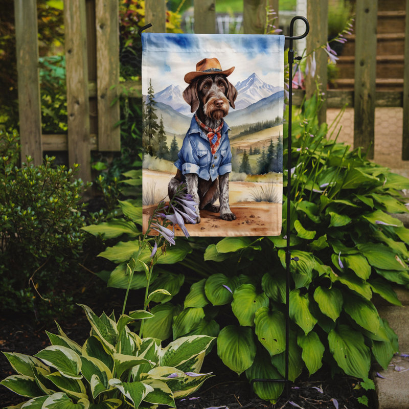 Drapeau Cowboy Welcome Garden, Braque allemand à poil dur