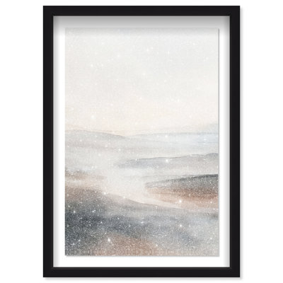 Desert Mirage Shadowbox Abstract Print by Oliver Gal, Black Frame, 10 x 15