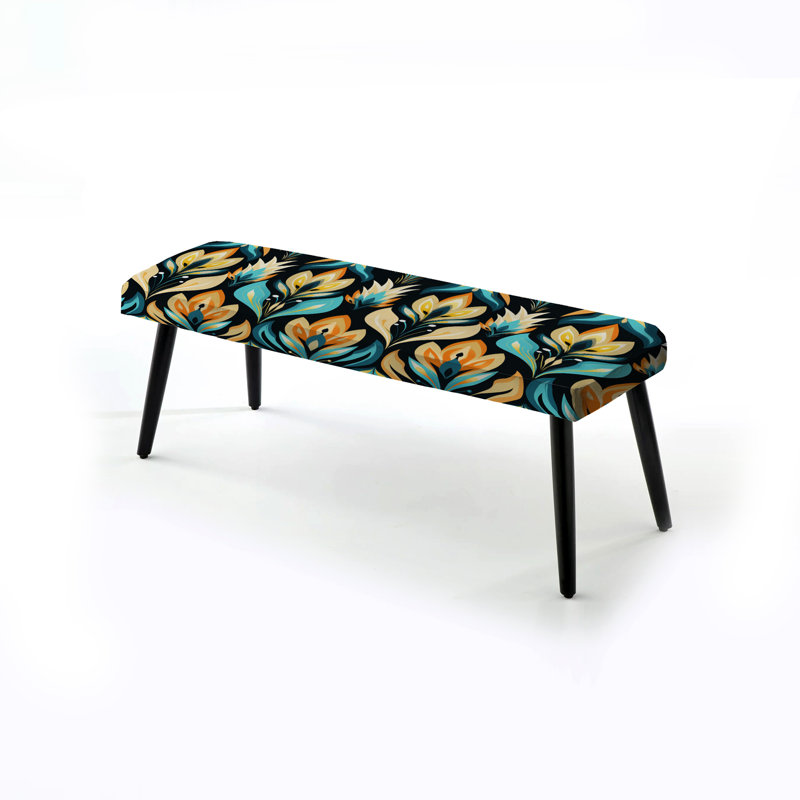 Banc moderne rembourré Ikat