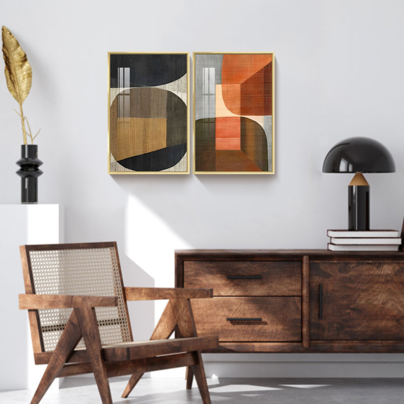 Jaiheem " Boho Art " 2 - Pieces, L 32 po x H 24 po, Or