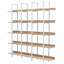 Bibliothèque double H 70,5 "x l 70,9" en bois à 5 niveaux-297140012