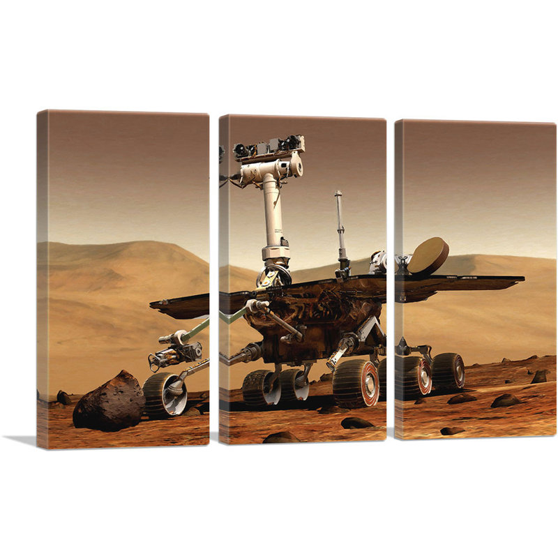 " NASA Mars Exploration Planet Rover " 3 - Pieces, 40" H x 60" W x 0.75" D