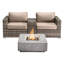 Ensemble de conversation pour 2 personnes avec foyer et coussins Sunbrella Dustie-213149985