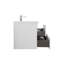 Meuble-lavabo 36 po avec tiroirs à fermeture en douceur, lavabo moderne en résine blanc brillant et lavabo flottant Graceful Aesthétique