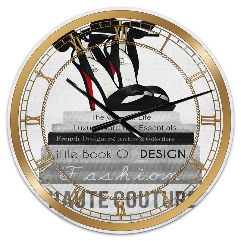 Horloge murale Fashionista 3 surdimensionnée, Petit