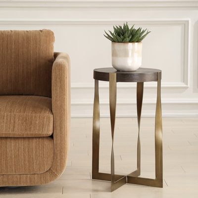 Halsey Brass Accent Table