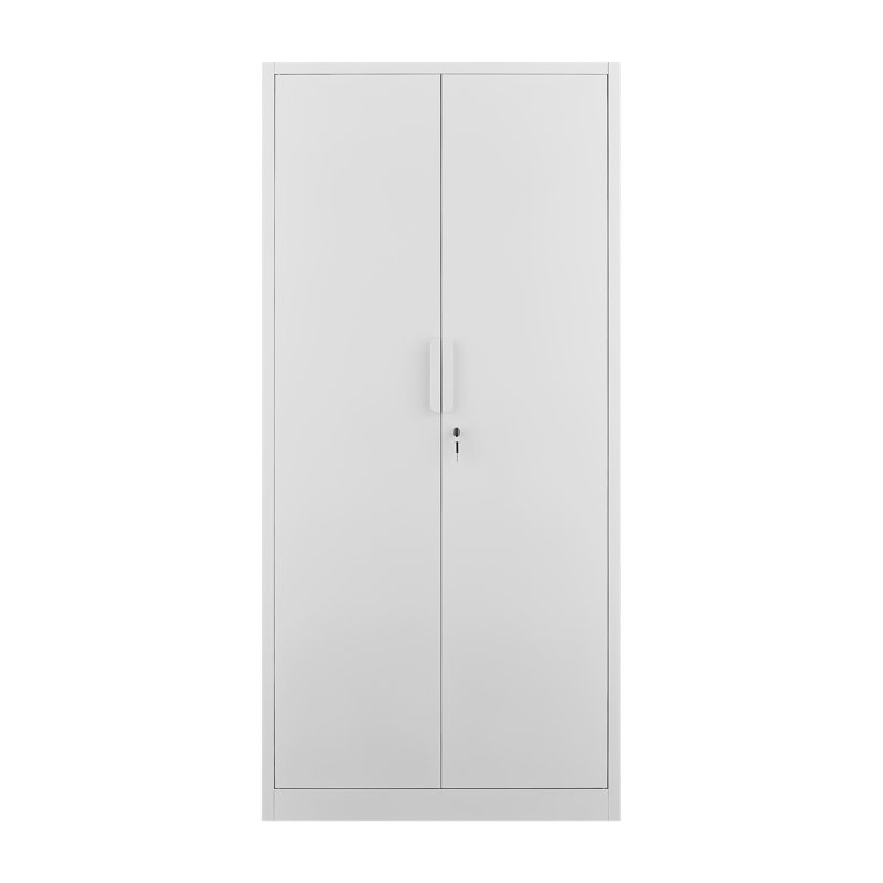 70-Inch Tall 2-Door Security Filing Cabinet with Lock and Adjustable Shelves, White