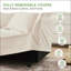 Canapé modulaire, canapé en chenille moderne en U à 4 places avec assise profonde pour salon | Crème | Chenille