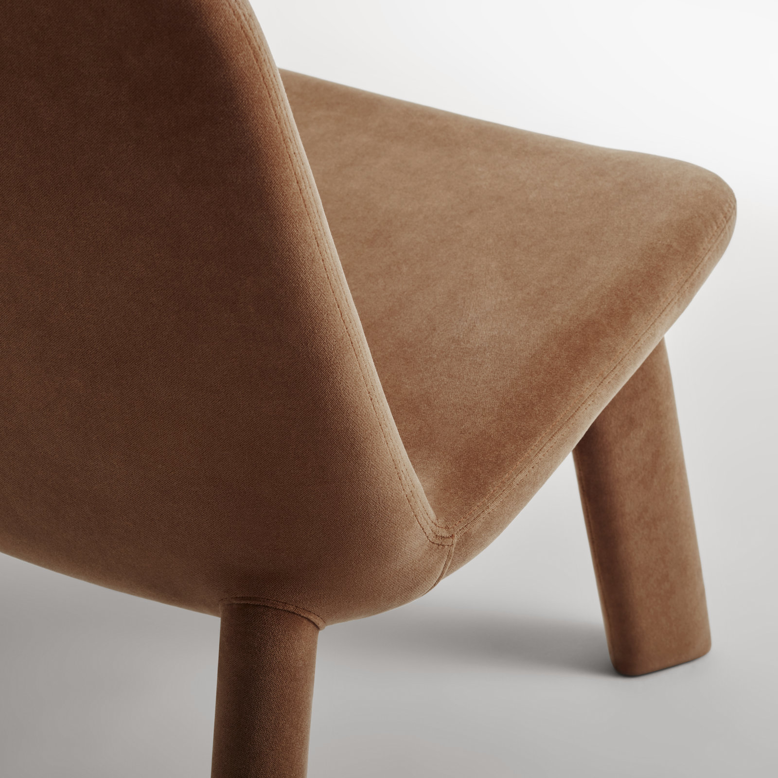 Neat Upholstered Accent Chair, Copper Velvet