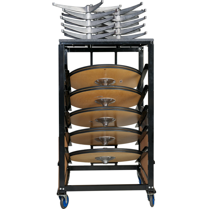 Black Steel 76" High Capacity Cocktail Table Dolly