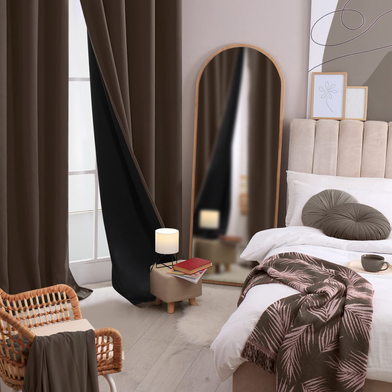 Deconovo 100% Blackout Grommet Curtain Panels with Liner, Thermal Insulated Room Darkening Curtains (Set of 2), 52" W x 84" L