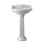 China 27.125" Tall White Vitreous China Oval Pedestal Bathroom Sink with Overflow