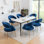Chaise avec accoudoirs en velours Lokelani