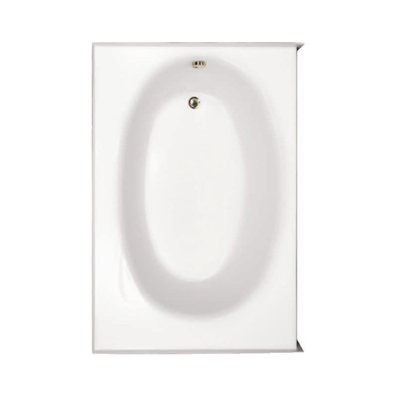 Kona 60'' L Soaking Bathtub, White, Right