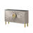 63'' White Buffet Sideboard,4 - Door Sunburst Design Dining Room Sideboard,Modern Buffet cabinet-435476206