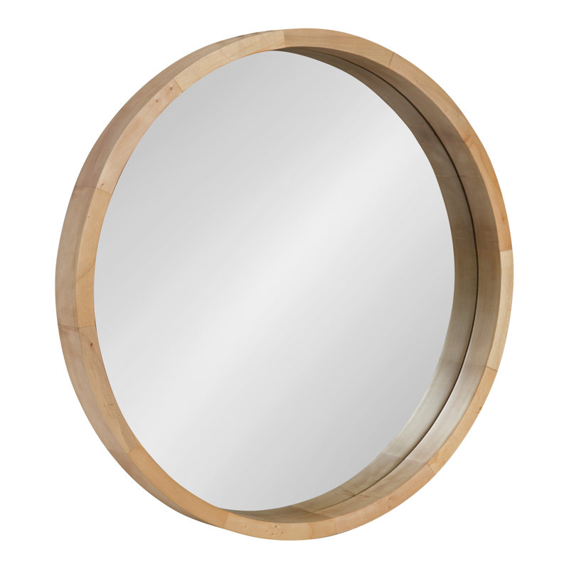 Loftis Solid Wood Mirror, 30" x 30", Natural