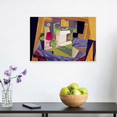 Composition On A Table, 1916 Abstract Contemporary Wall Art Print by Juan Gris - 1 Piece Wrapped Canvas Wall Art