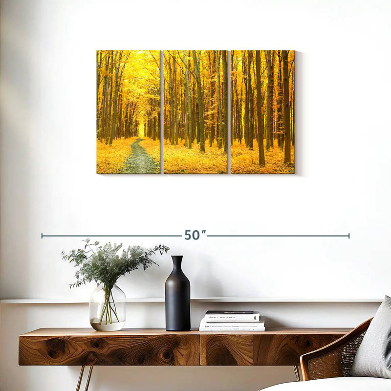 Harnek Walk Through Autumn Forest, 20" H x 33" W
