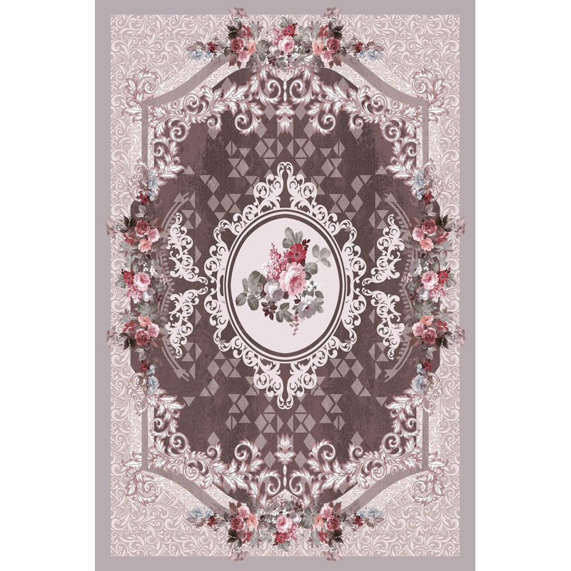 Premium Woven Area Rug, 5.9 x 9.2 Feet | 100% Polyester, 650 g/m² | Antibacterial, Non-Slip PVC Dot Underside, 0.3 in Pile Height | Machine Washable, 3D Digital Printing | Perfect for Living Room & Bedroom Decor